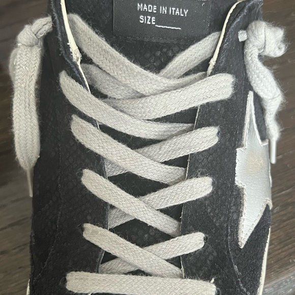 Golden Goose Black and Silver Suede Sneaker Size 37 - Picture 3 of 6